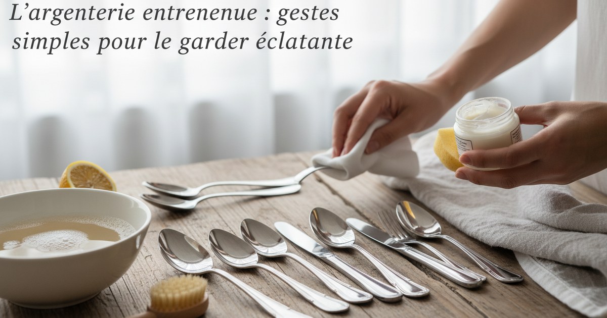 L’argenterie entretenue : gestes simples pour la garder éclatante